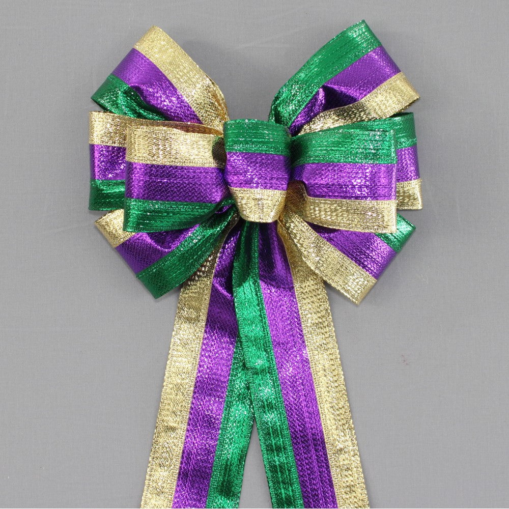 2.5 Mardi Gras Icons Wired Ribbon (10 yards) - Package Perfect Bows